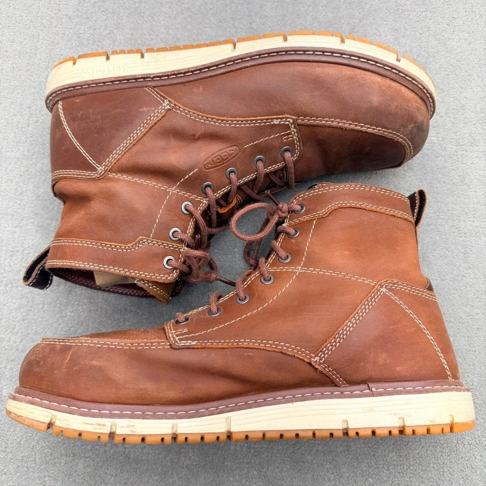 Keen Utility San Jose Steel Toe Work Boots Mens 11D Brown Leather 1020053